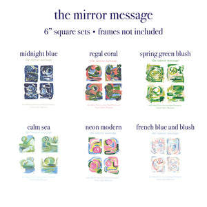 Mirror Message Large 6" Square sets *No Frame*
