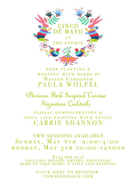 MONDAY CINCO DE MAYO Herb & Painting Master Class