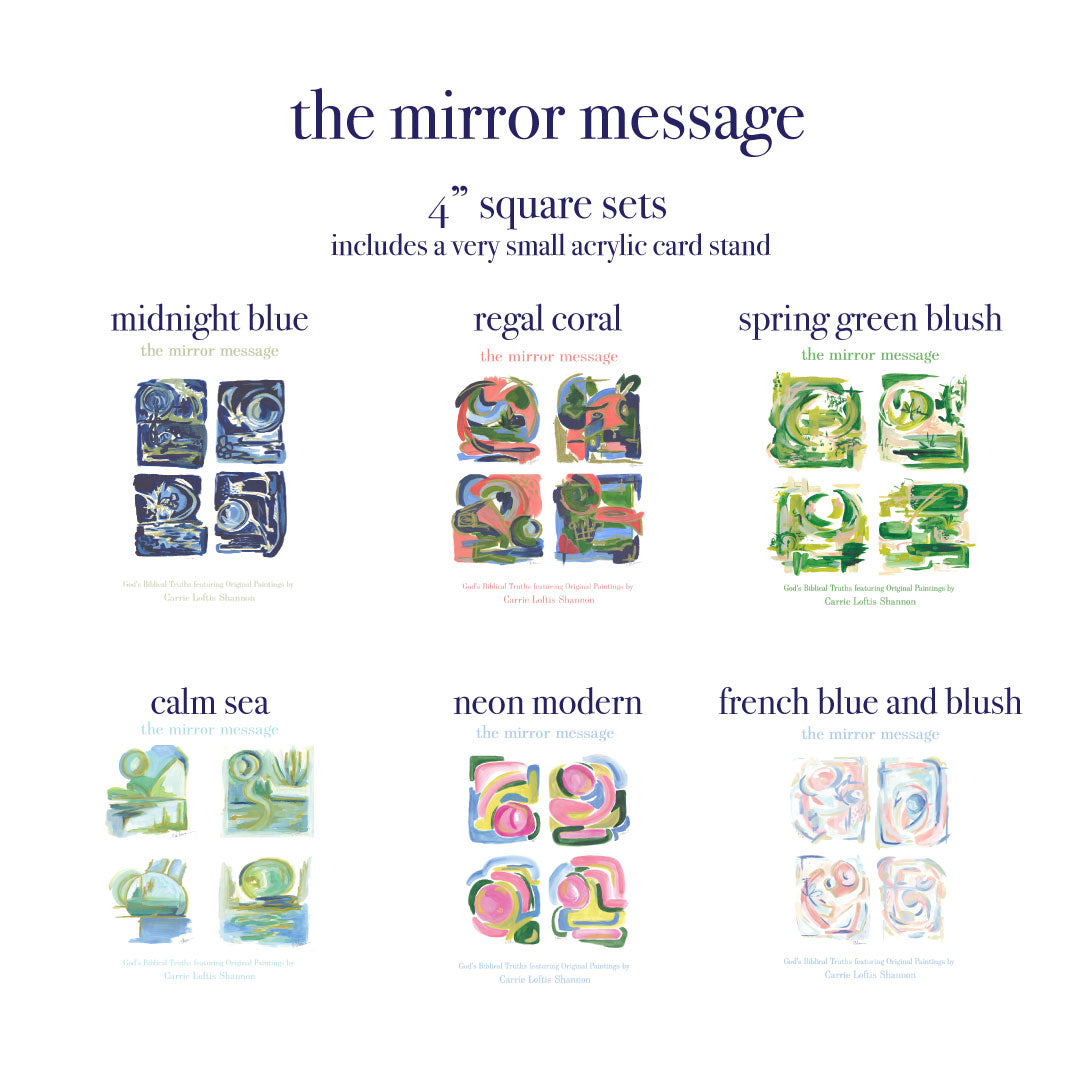 Mirror Message Small 4" Square sets *No Frame*