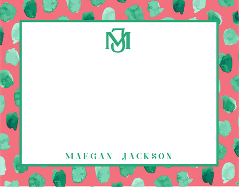 Watercolor Polka Dots Note Card