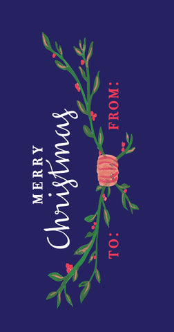 Boughs of Holly Old-Fashioned Gift Tag