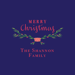 Boughs of Holly Gift Tag Sticker