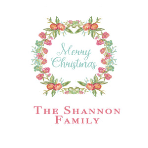 Christmas Berries Square Gift Tag