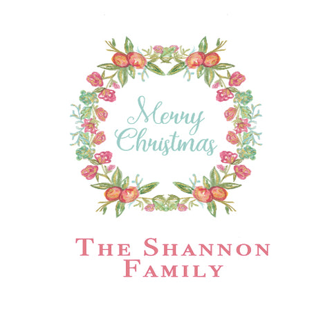 Christmas Berries Square Gift Tag