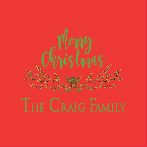 Christmas Greens Square Gift Tag