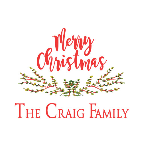 Christmas Greens Square Gift Tag