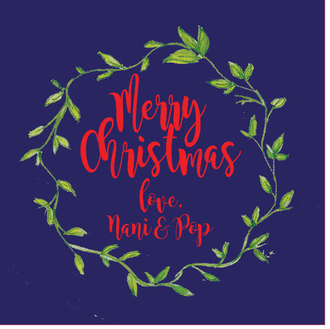Christmas Wreath Square Gift Tag