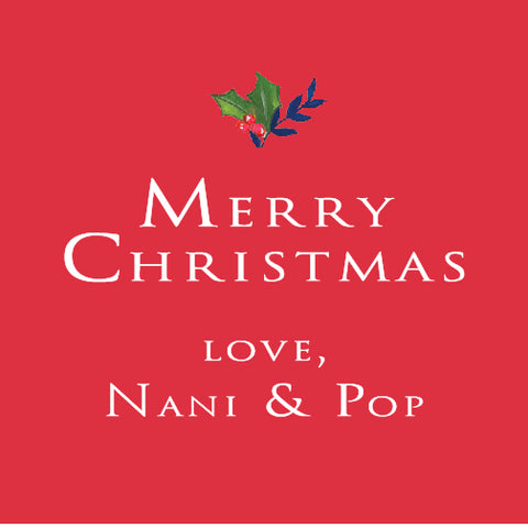 Classic Christmas Square Gift Tag