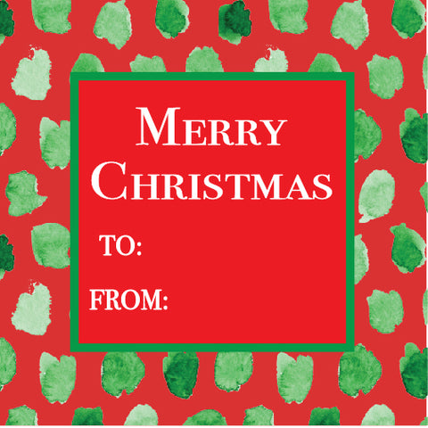 Deck the Halls Square Gift Tag