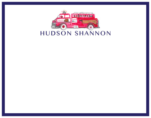 Firetruck Note Card set