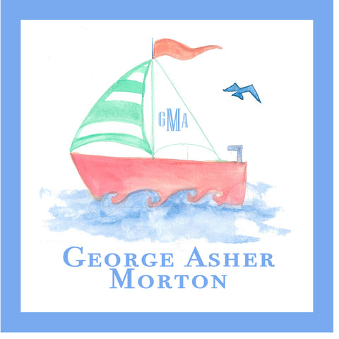 Sail Boat Gift Tag