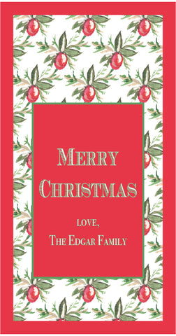 Holly Jolly Christmas Old-Fashioned Gift Tag