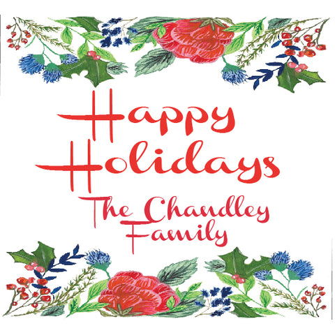 Home for the Holidays Square Gift Tag
