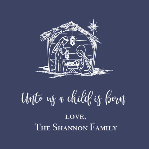 O Holy Night Gift Tag Sticker