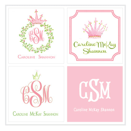 Crown Wreath Gift Tag Stickers