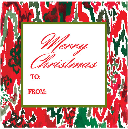 Watercolor Christmas Gift Tag Stickers