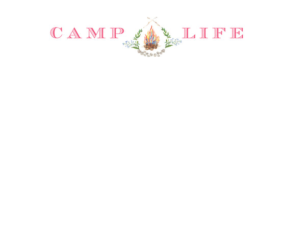 Camp Life Note Card - Girl