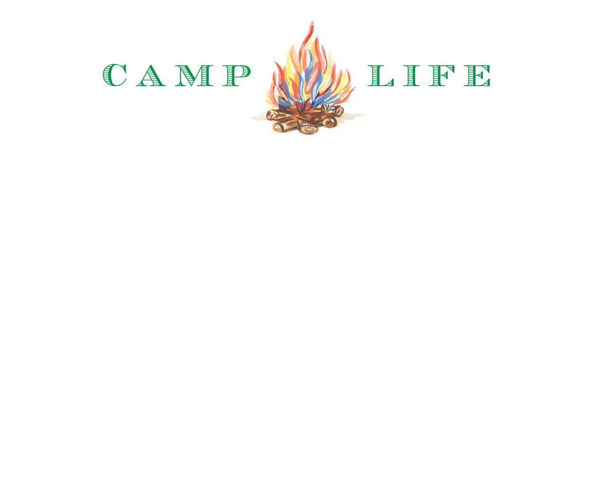 Camp Life Note Card - Boy