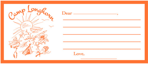 Camp Longhorn Slim Note Card