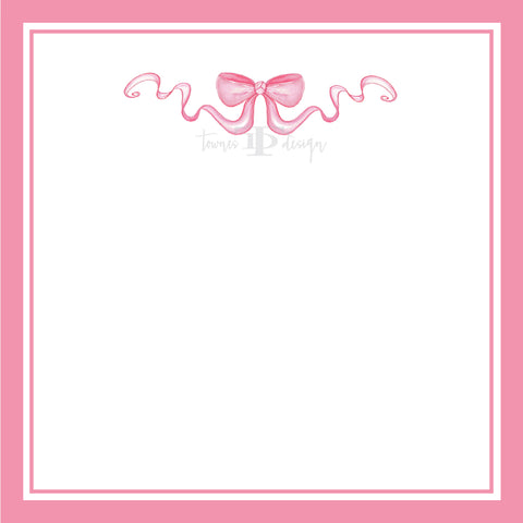 Pink Bow Notepad